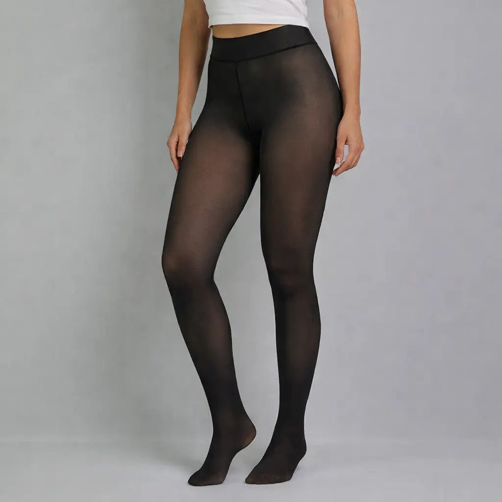 Collant Polaire Thermique Effet Transparent | Lady Daily Lady Daily
